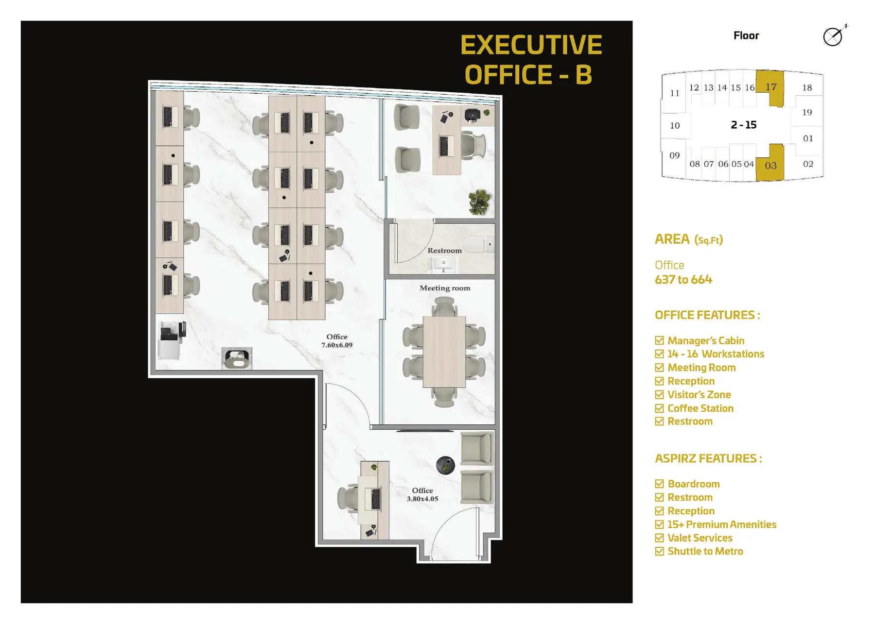 ASPIRZ Executive Office B floor plan