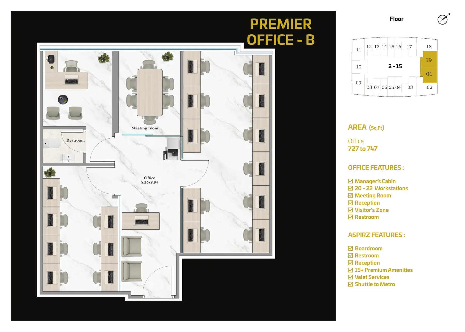 ASPIRZ Premier Office B floor plan