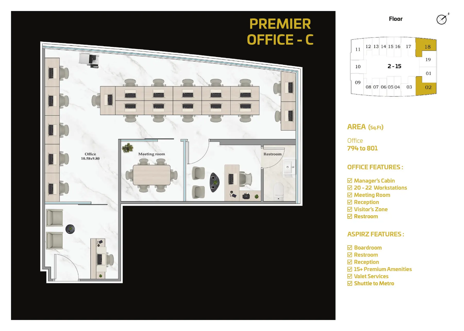 ASPIRZ Premier Office C floor plan