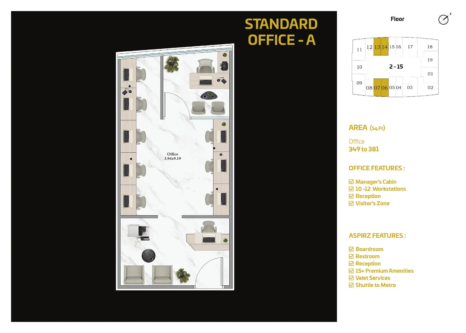 ASPIRZ Standard Office A floor plan
