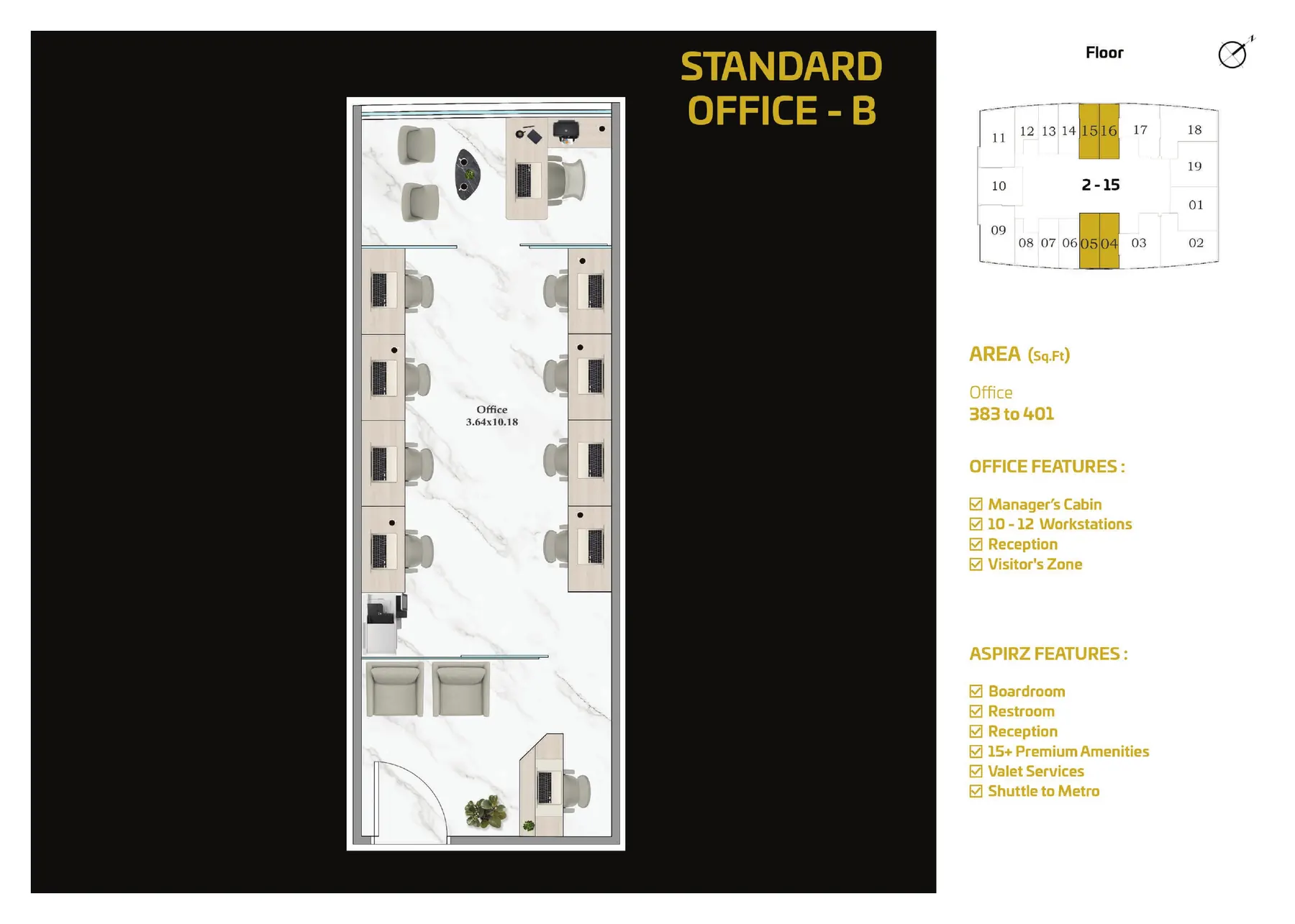 ASPIRZ Standard Office B floor plan