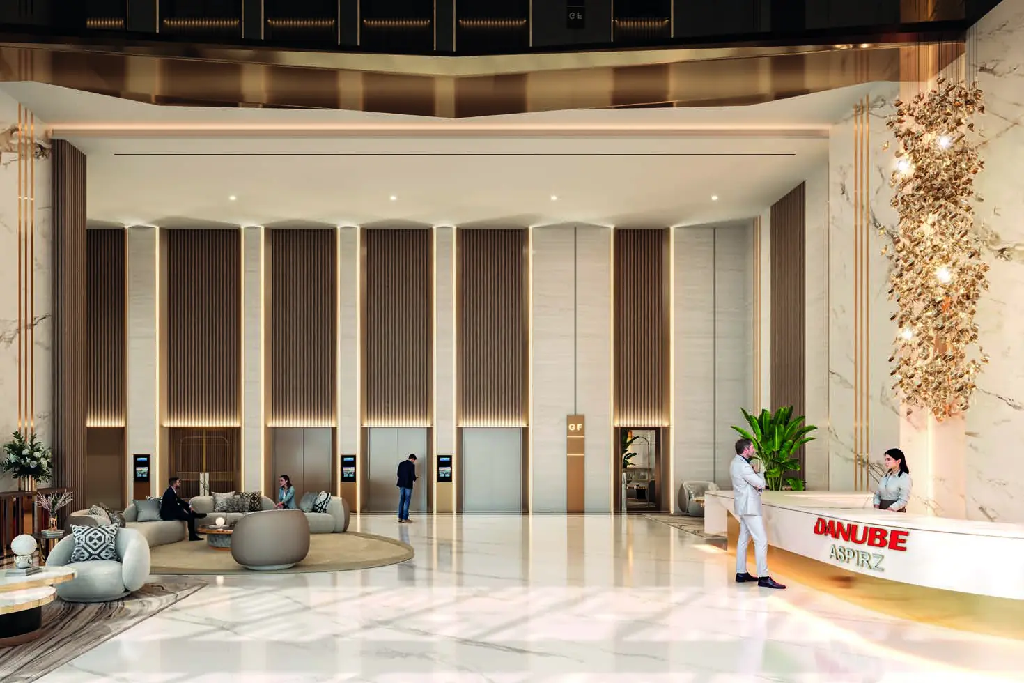 ASPIRZ by Danube office lift lobby