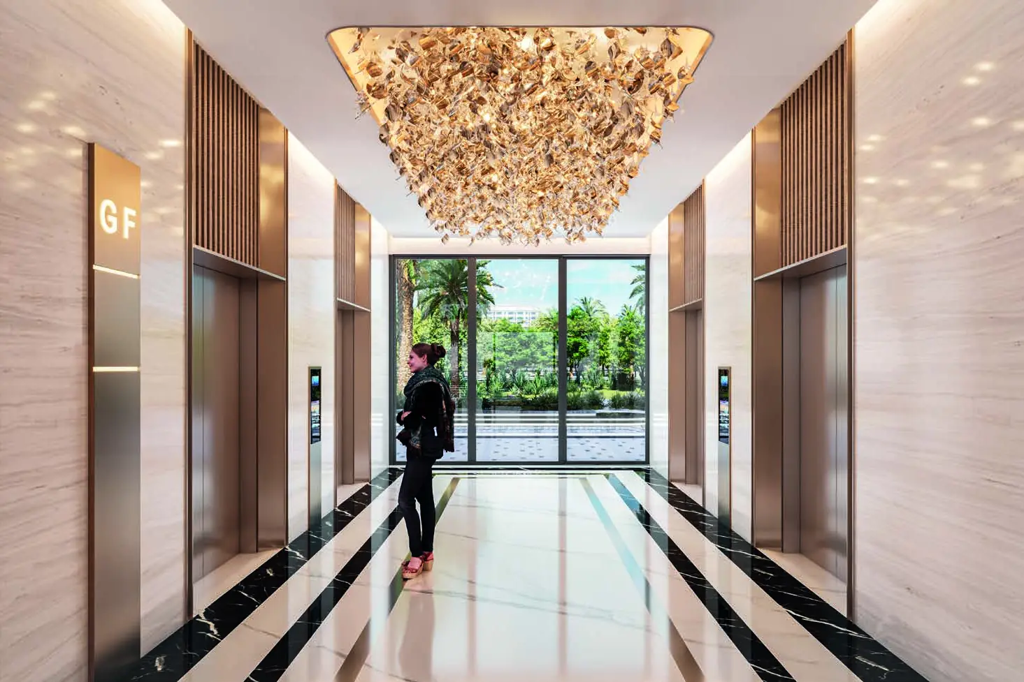 ASPIRZ by Danube residences lift lobby
